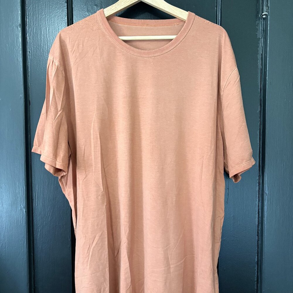 👕🍋 Men's Lululemon Balancer Short Sleeve Shirt Heathered Pink Clay